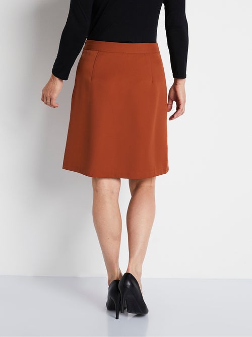 Jupe courte trapèze tissu extensible - Kiabi