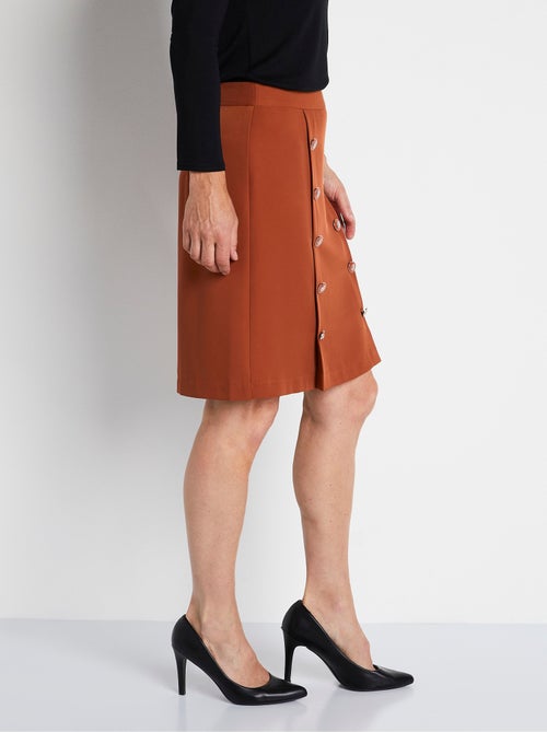 Jupe courte trapèze tissu extensible - Kiabi