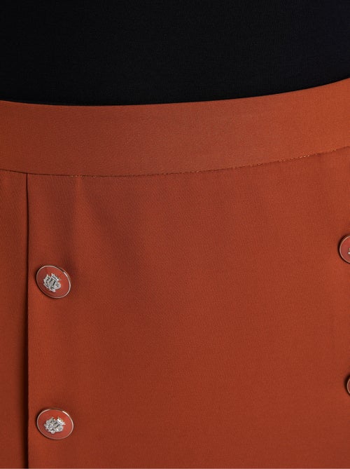 Jupe courte trapèze tissu extensible - Kiabi