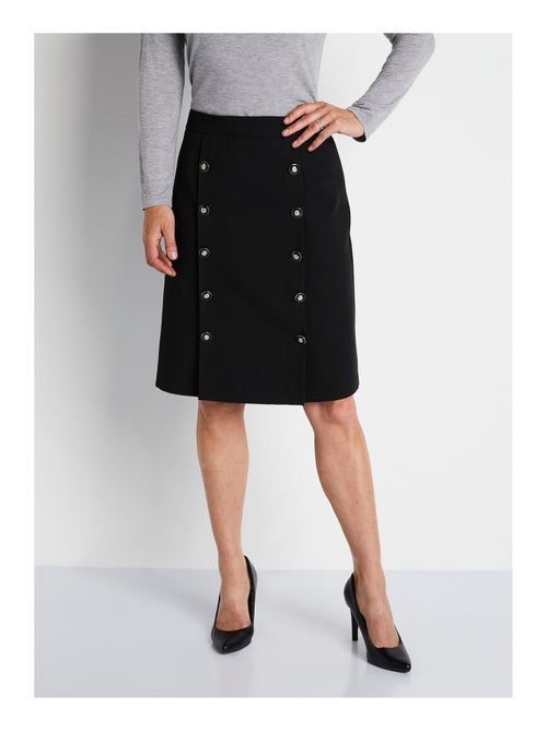 Jupe courte trapèze tissu extensible - Kiabi