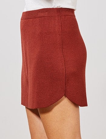 Jupe courte tricot - Kiabi