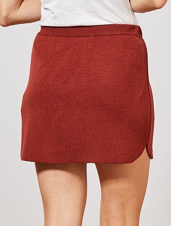 Jupe courte tricot - Kiabi