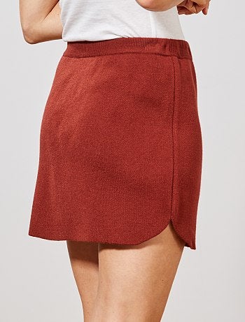 Jupe courte tricot - Kiabi