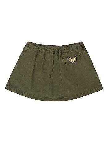 Jupe Courte Vert Kaki Fille MINI SKA - 'LA FAUTE A VOLTAIRE'