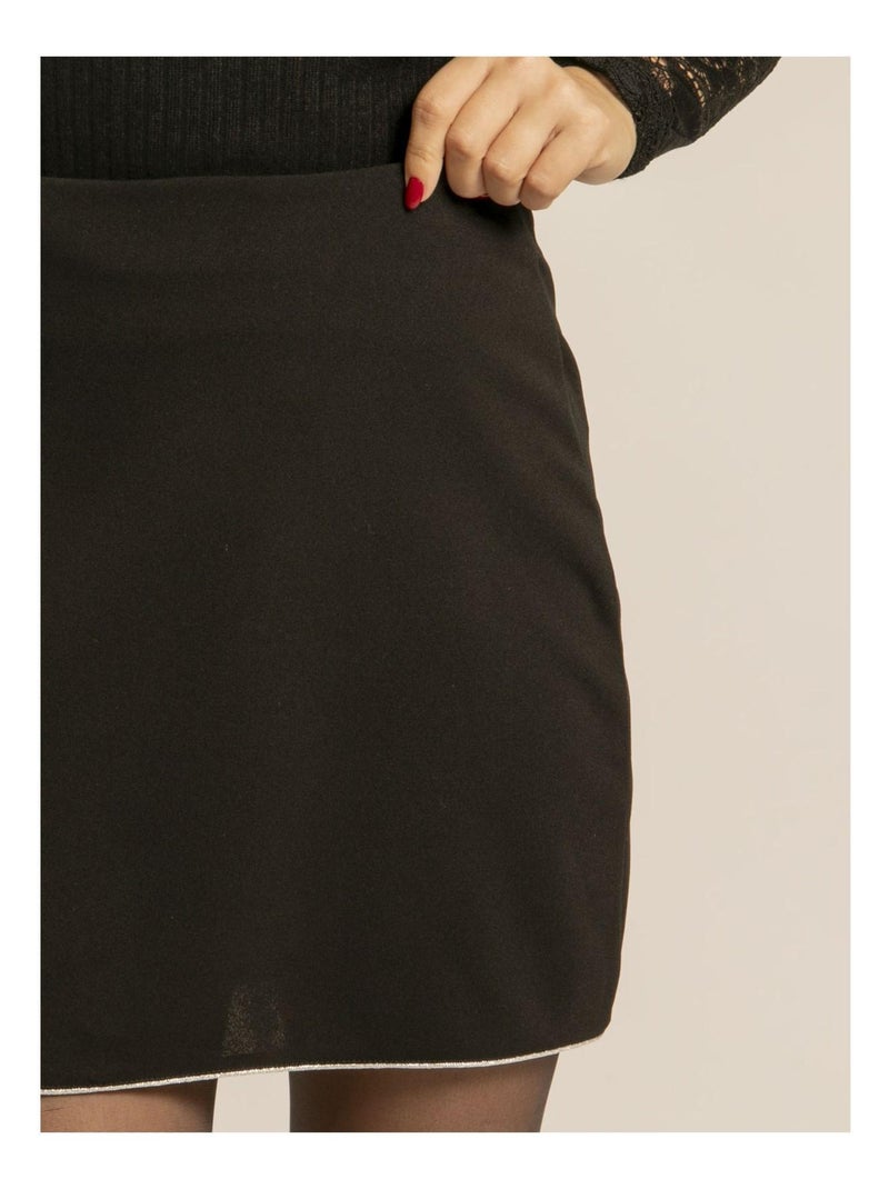 Jupe courte XIOLINE Noir - Kiabi