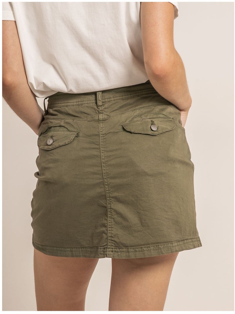 Jupe courte XOMIA Kaki - Kiabi