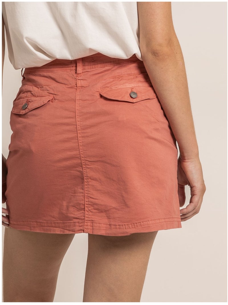 Jupe courte XOMIA Orange corail - Kiabi