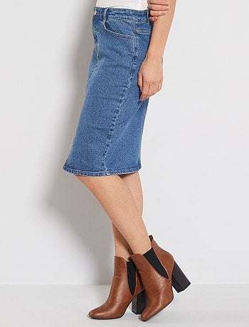 Jupe crayon en jean - Kiabi