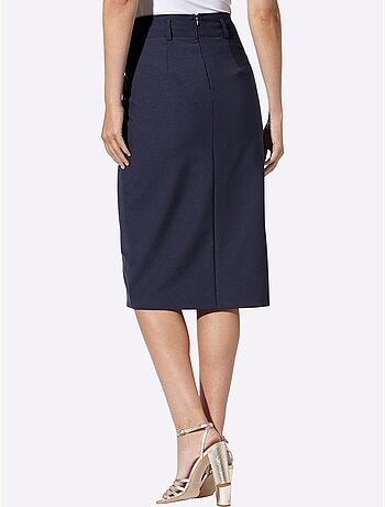 Jupe Crayon Fausse Patte De Boutonnage - Taille Standard - Helline