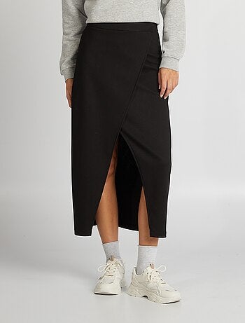 Jupe Noire BiBA – Taille 10, Coupe Crayon, Motif Géométrique