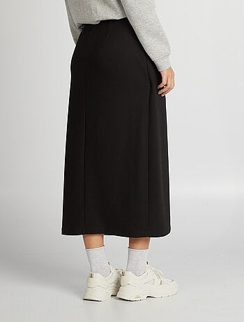 Jupe Longue Satinée Noire À Taille Basse | PrettyLittleThing FR