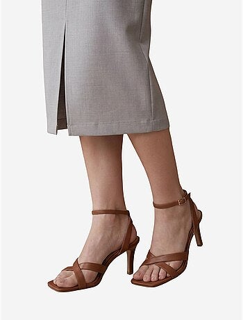 Jupe crayon midi taille haute avec fente my fashion