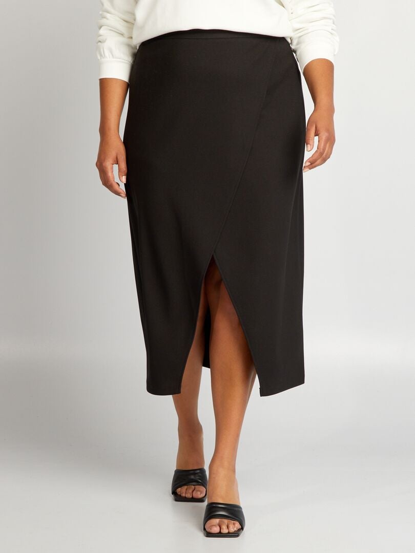 Jupe crayon stretch - noir - Kiabi - 22.00�?�