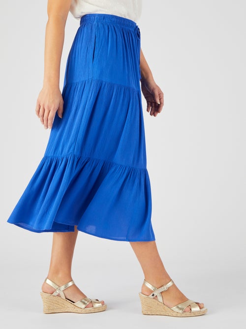 Jupe crépon pure viscose - Damart - Kiabi