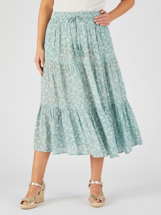 Jupe crépon pure viscose - Damart