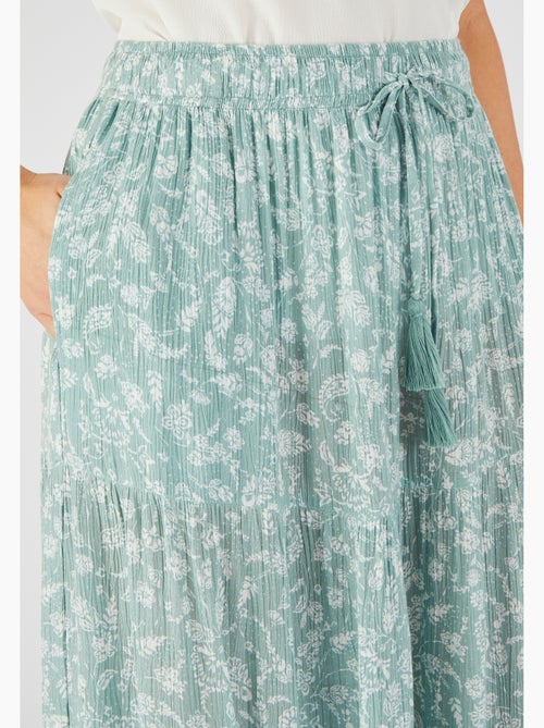 Jupe crépon pure viscose - Damart - Kiabi