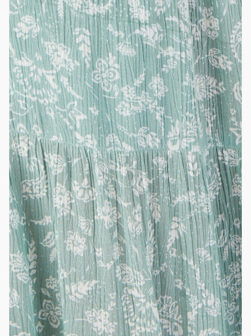 Jupe crépon pure viscose - Damart Vert - Kiabi