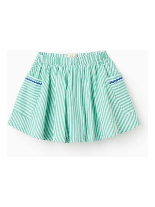 Jupe-culotte à Rayures avec Short Intégré