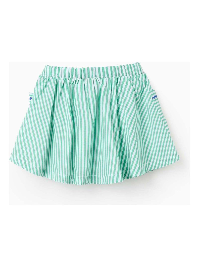 Jupe-culotte à Rayures avec Short Intégré Vert - Kiabi