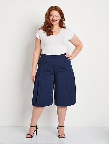 Jupe-culotte ample longue ceinture semi élastiquée