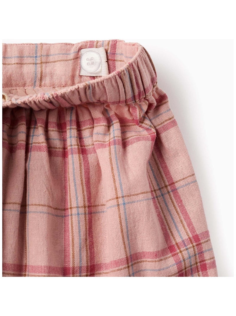 Jupe-Culotte avec Carreaux Rose - Kiabi