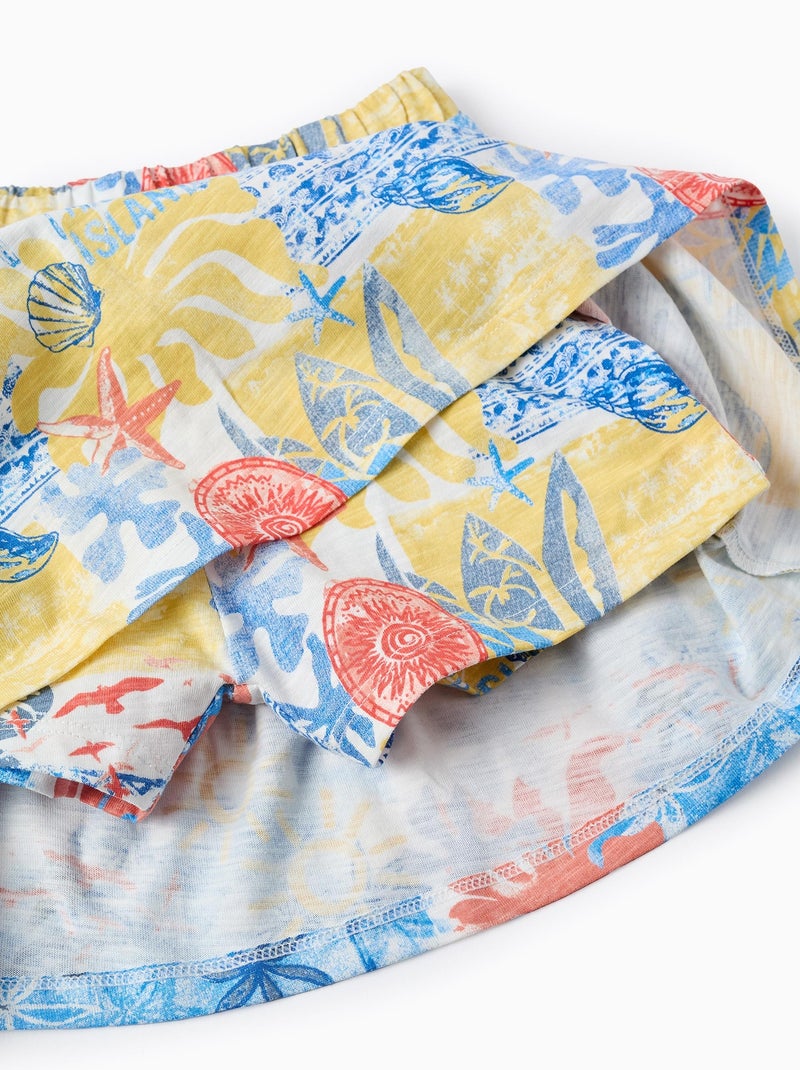 Jupe-culotte avec Motif Bleu - Kiabi