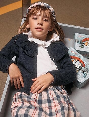 Jupe-culotte en Coton à Carreaux