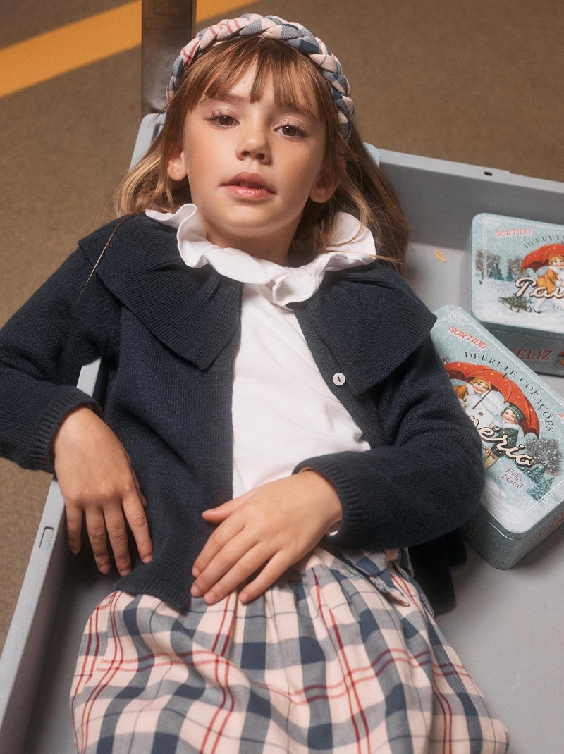 Jupe-culotte en Coton à Carreaux Beige clair - Kiabi