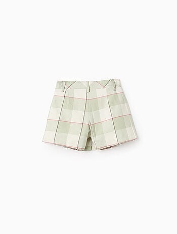 Jupe-Culotte en Flanelle à Carreaux