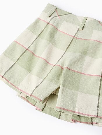 Jupe-Culotte en Flanelle à Carreaux