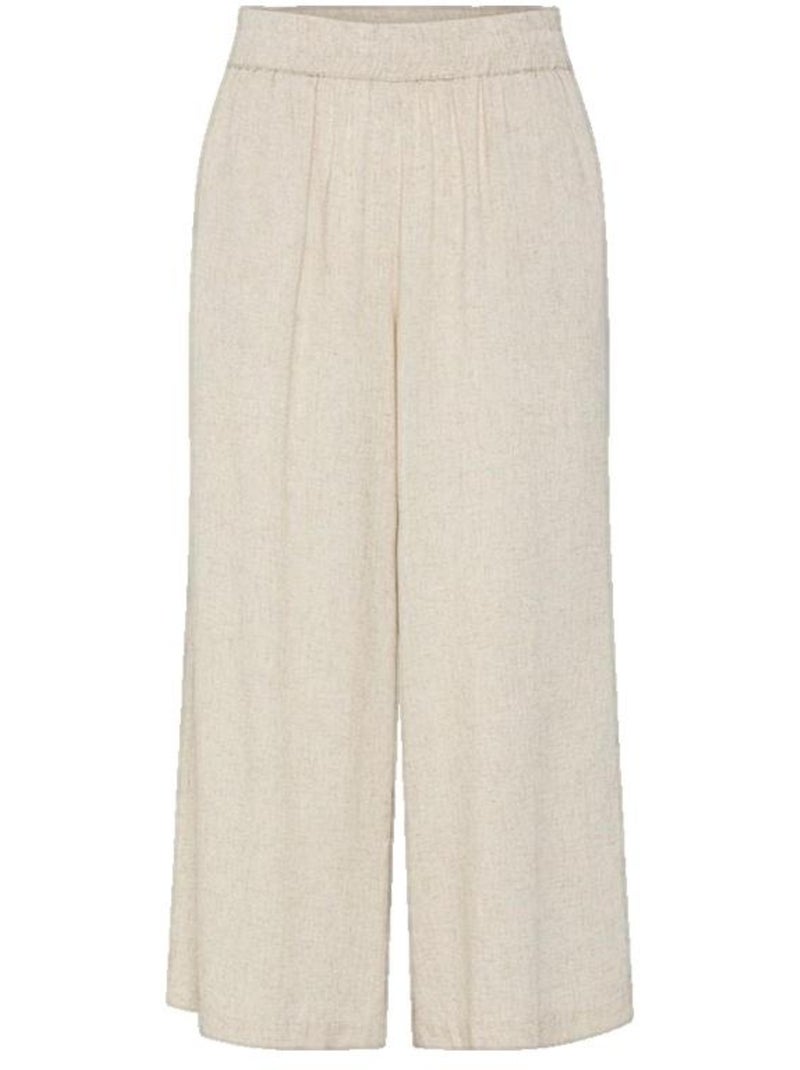 Jupe-culotte en lin mélangé Pieces Pia Beige - Kiabi
