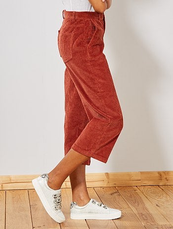 Jupe culotte en velours côtelé - Kiabi