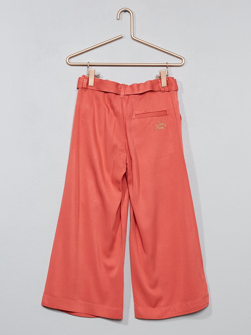 Jupe culotte fluide unie - corail - Kiabi - 9.00�?�