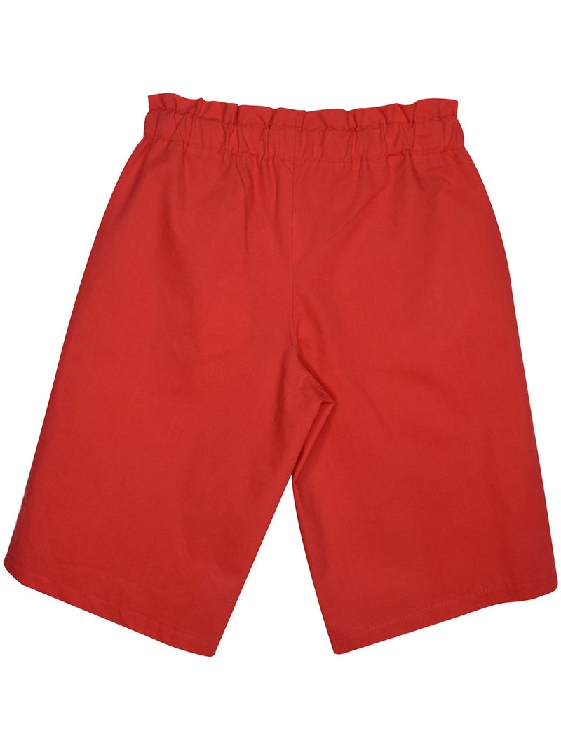JUPE CULOTTE GEROMINE POPELINE ENFANT Rouge - Kiabi