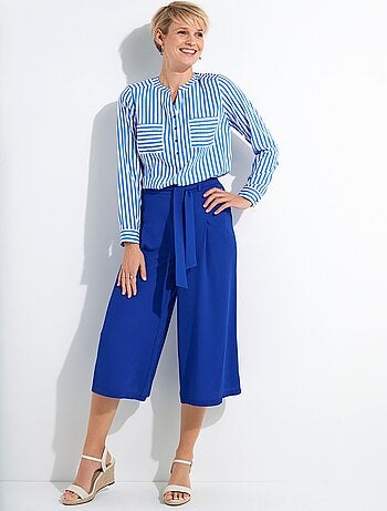 Jupe-culotte longue taille semi-élastiquée