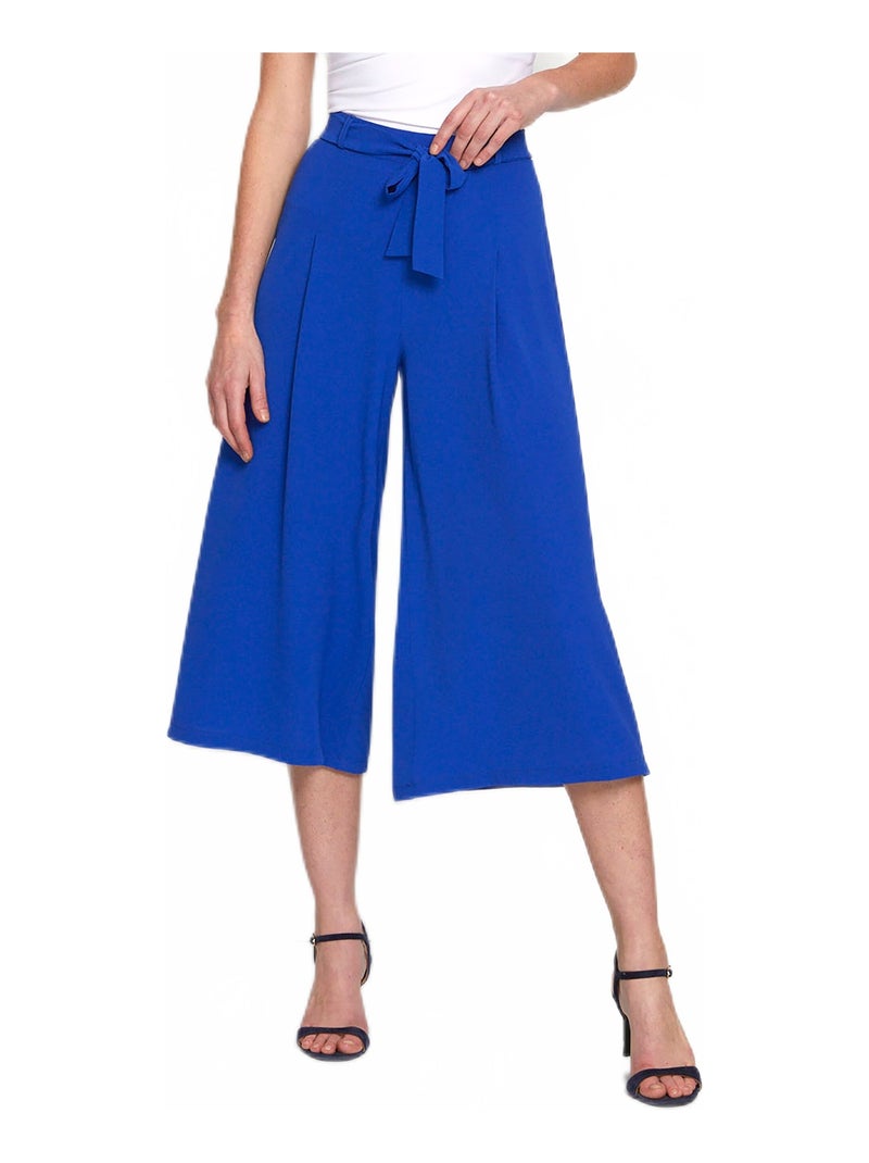 Jupe-culotte longue taille semi-élastiquée Bleu - Kiabi