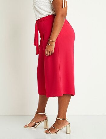 Jupe-culotte longue taille semi-élastiquée