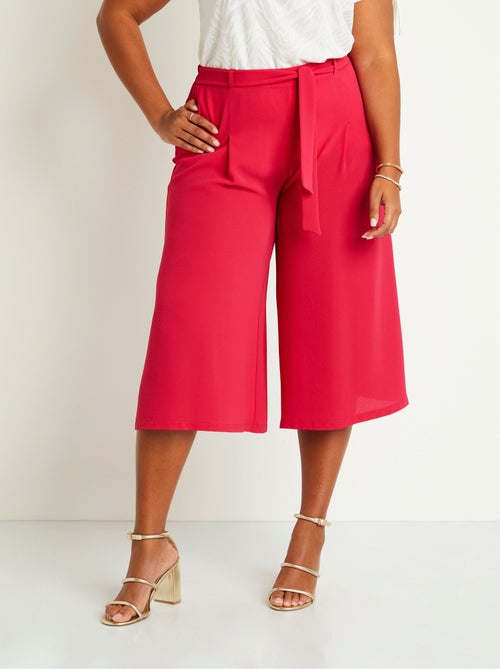 Jupe-culotte longue taille semi-élastiquée - Kiabi
