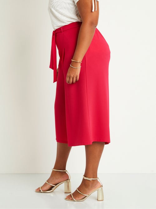 Jupe-culotte longue taille semi-élastiquée - Kiabi