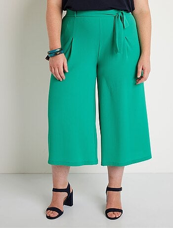 Jupe-culotte longue taille semi-élastiquée