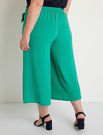 Jupe-culotte longue taille semi-élastiquée