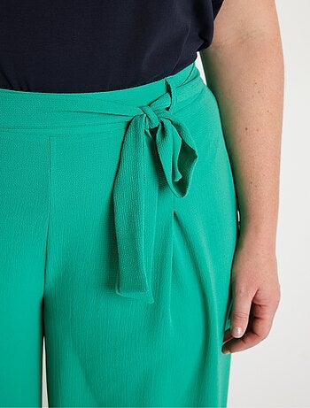 Jupe-culotte longue taille semi-élastiquée
