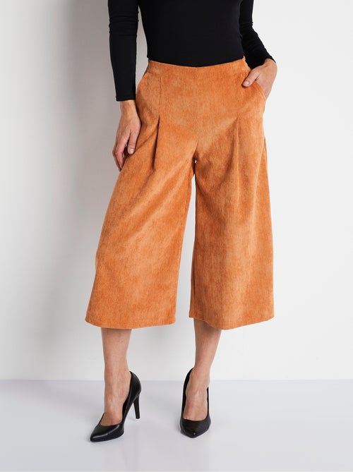 Jupe-culotte longue velours milleraies - Afibel - Kiabi