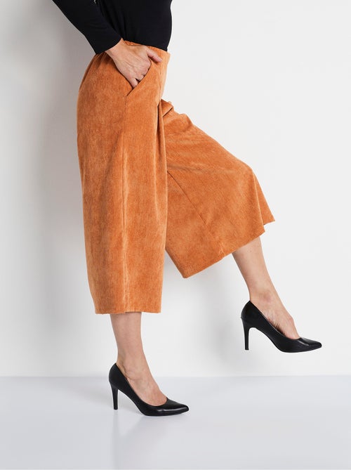 Jupe-culotte longue velours milleraies - Afibel - Kiabi