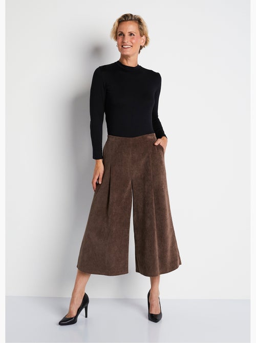 Jupe-culotte longue velours milleraies - Afibel - Kiabi