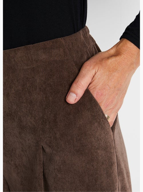Jupe-culotte longue velours milleraies - Afibel - Kiabi