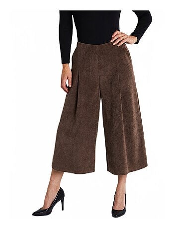 Jupe-culotte longue velours milleraies