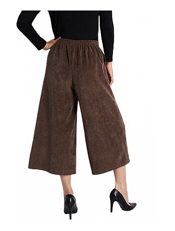 Jupe-culotte longue velours milleraies