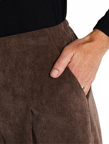 Jupe-culotte longue velours milleraies