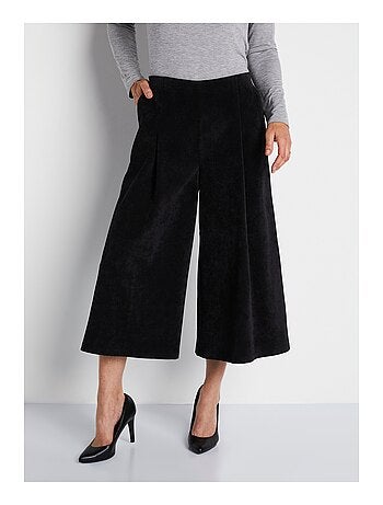 Jupe-culotte longue velours milleraies